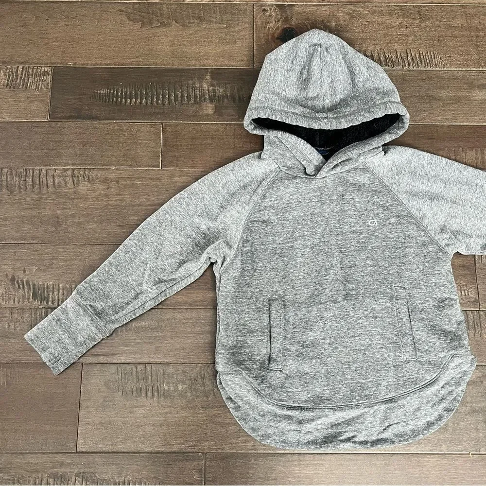 Gap Kids Sherpa Hoodie Pullover Grey Gray Sweatshirt S Unisex Boys Girls